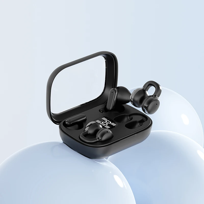 Bluetooth Headset On Ear - Open Ear Clip Bluetooth Earbuds, HiFi