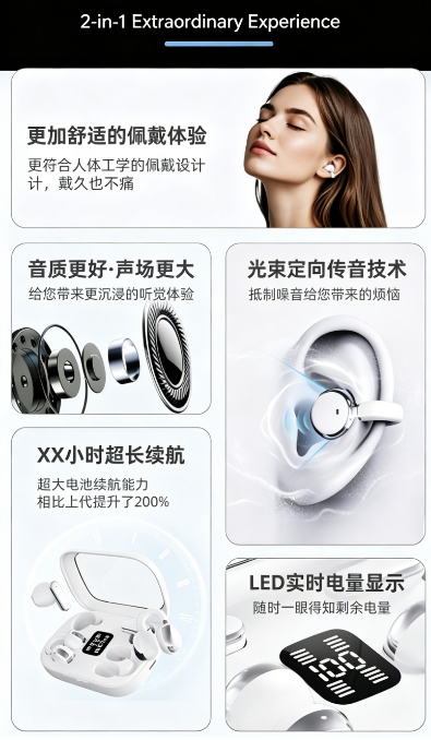 Open Ear Clip Bluetooth Earbud - Bluetooth Headset On Ear review and price