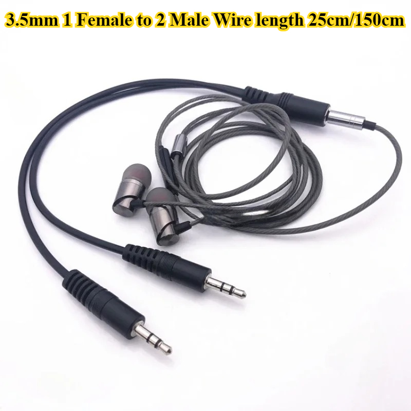 2/5Pcs/lot 3.5mm 1 to 2 Audio  - Earphone Splitter Jack review and price