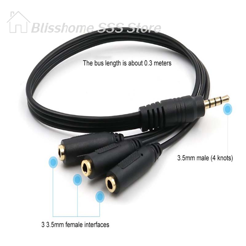 【S】3.5mm 3 Way Port Aux Multi  - Earphone Splitter Jack review and price